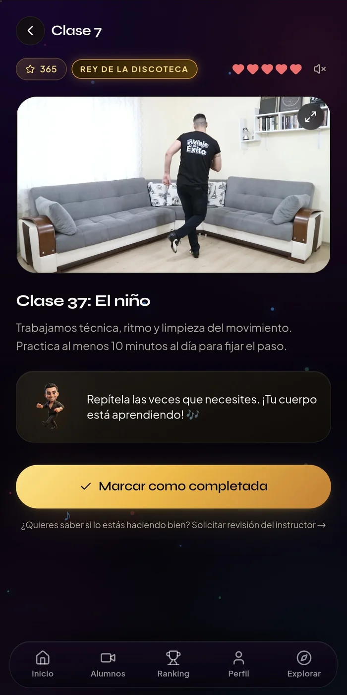 Clase explicada paso a paso dentro de la plataforma