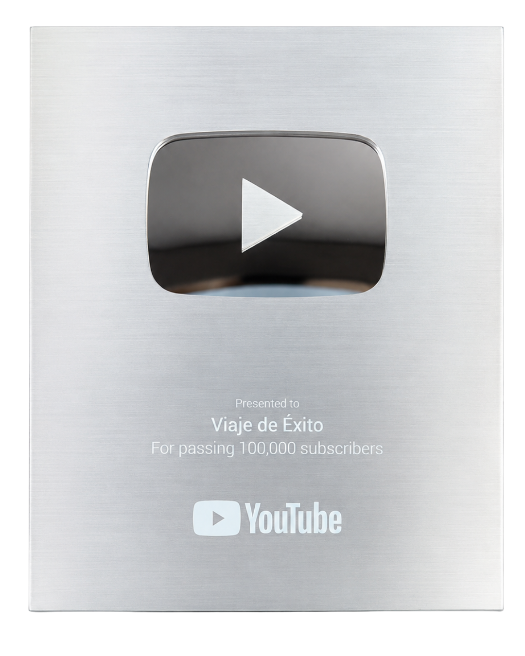 Placa de plata de YouTube para Viaje de Éxito